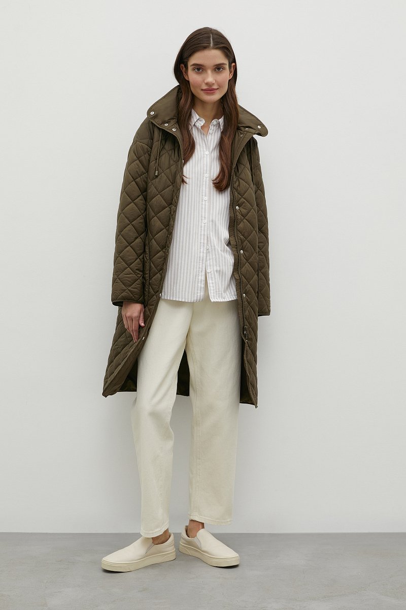 Стеганое утепленное пальто, Модель FAC12027, Фото №2