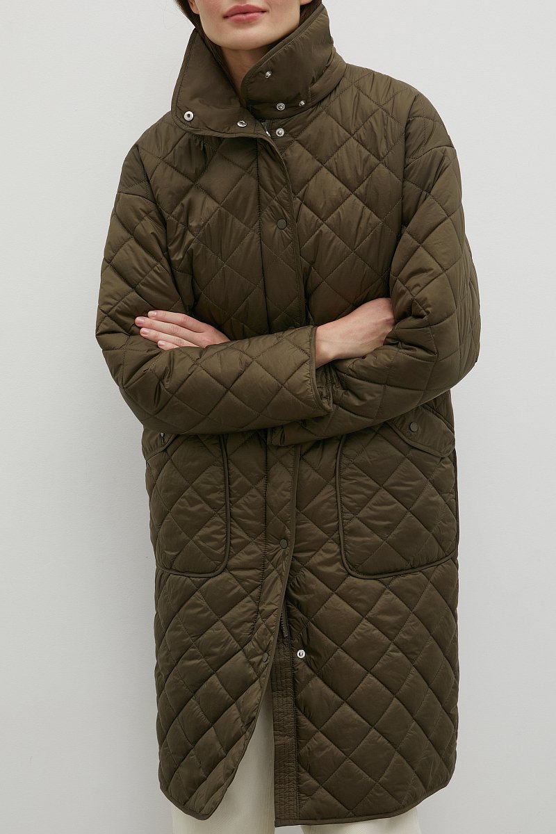 Стеганое утепленное пальто, Модель FAC12027, Фото №3