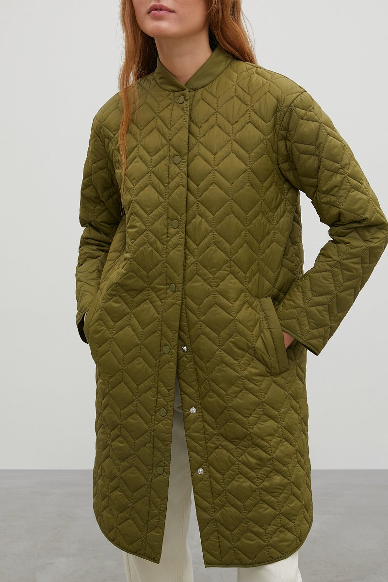 Стеганое утепленное пальто, Модель FAC12037, Фото №3