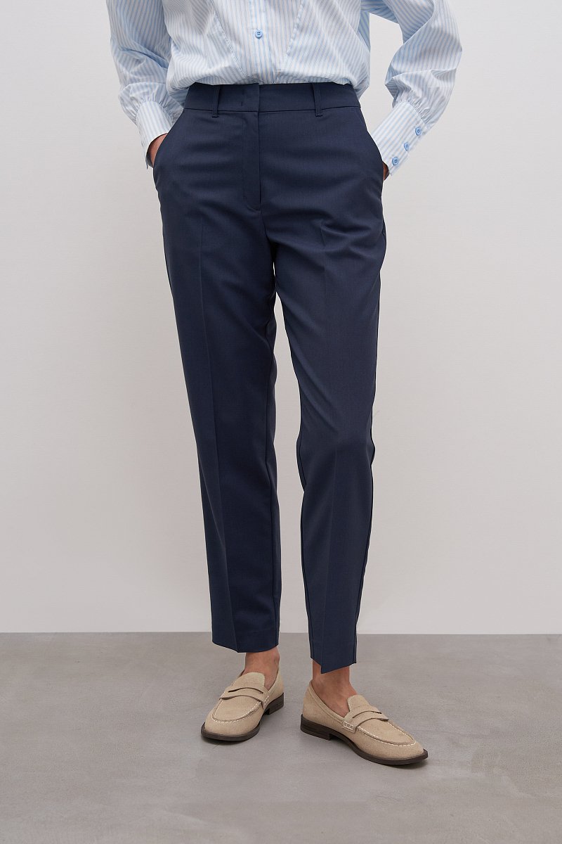 Женские брюки с высокой посадкой из вискозного тви, Модель FAD110167, Фото №2