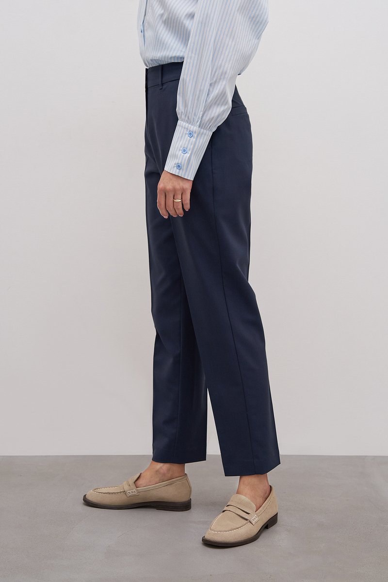 Женские брюки с высокой посадкой из вискозного тви, Модель FAD110167, Фото №3