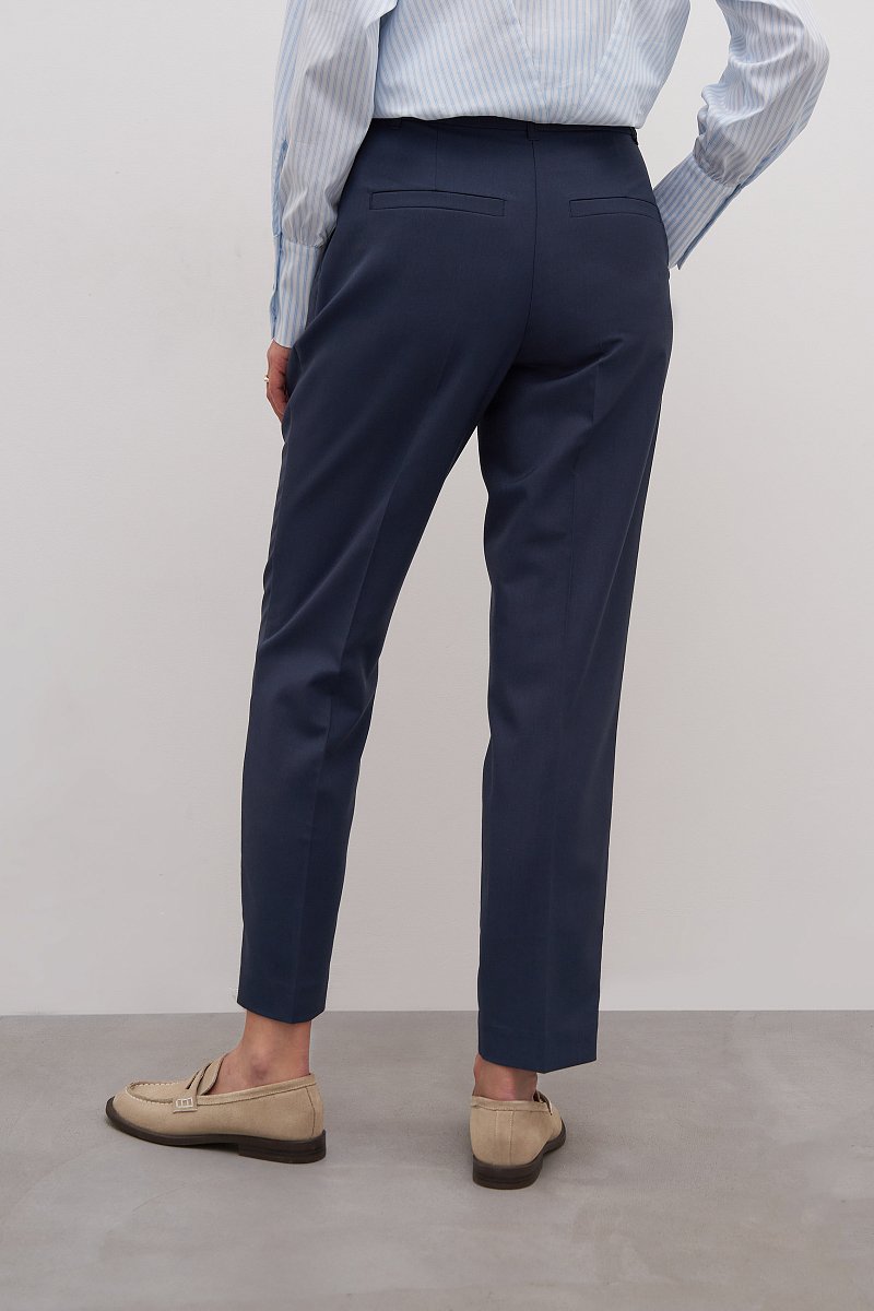 Женские брюки с высокой посадкой из вискозного тви, Модель FAD110167, Фото №4