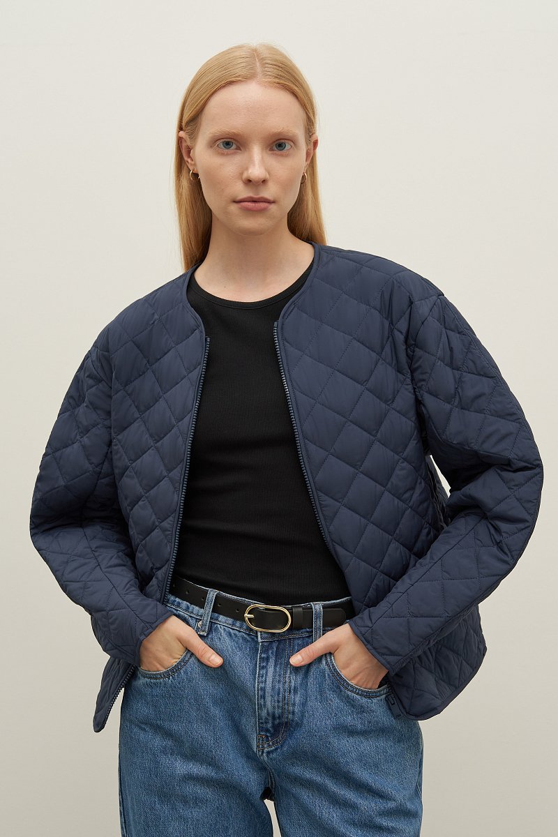 Куртка утепленная с округлым воротником, Модель FAD11028, Фото №1