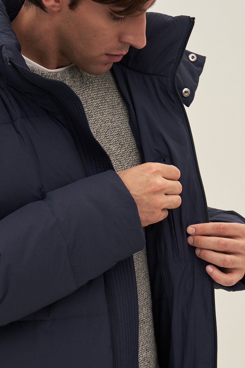 Пуховое мужское пальто, Модель FAD21009, Фото №3