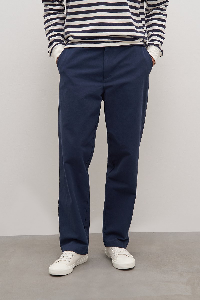 Хлопковые мужские брюки со средней посадкой, Модель FAD210104, Фото №2