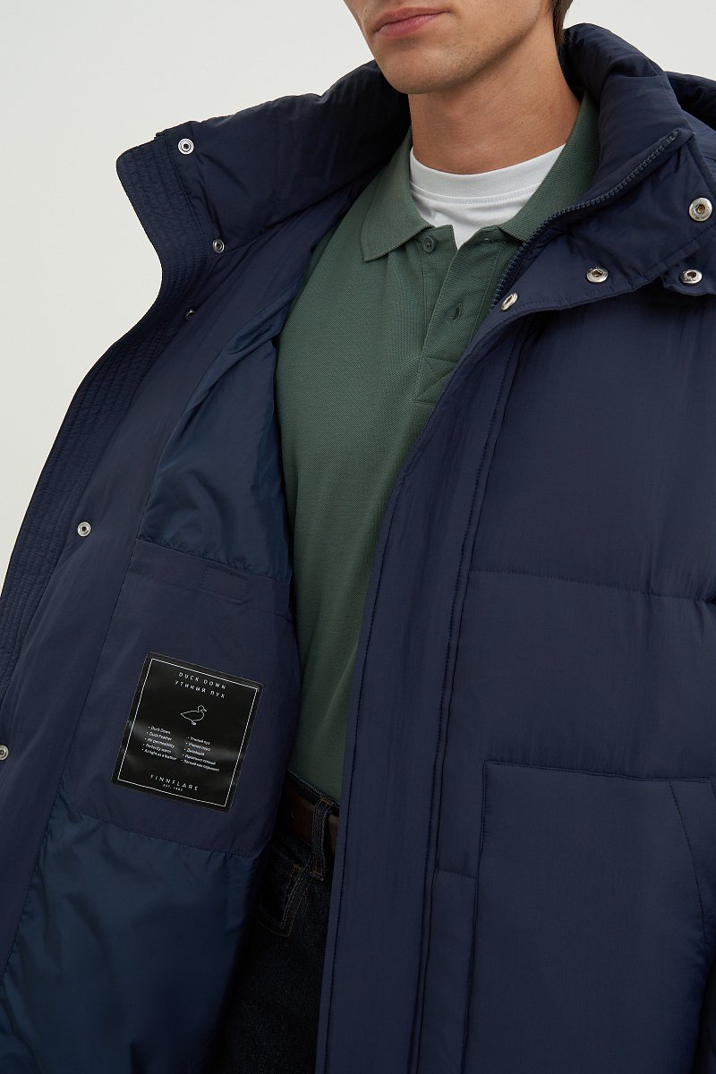 Пуховое пальто с воротником стойкой, Модель FAD21010, Фото №6