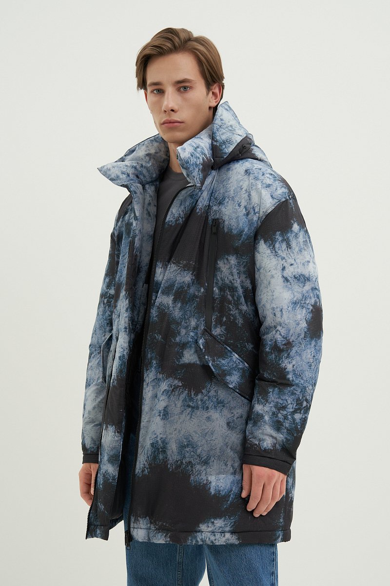 Мужское пальто с принтом, Модель FAD21000, Фото №3