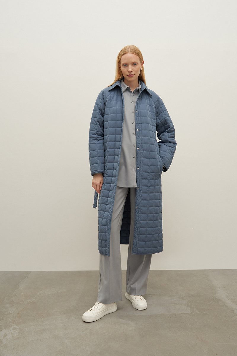 Пальто утепленное с поясом, Модель FAD11008, Фото №1