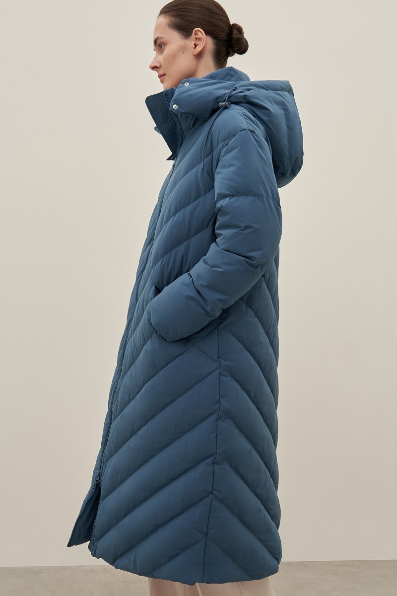 Пальто с утиным пухом силуэта трапеция, Модель FAD110101, Фото №3
