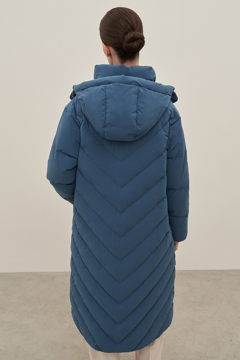 Пальто с утиным пухом силуэта трапеция, Модель FAD110101, Фото №4