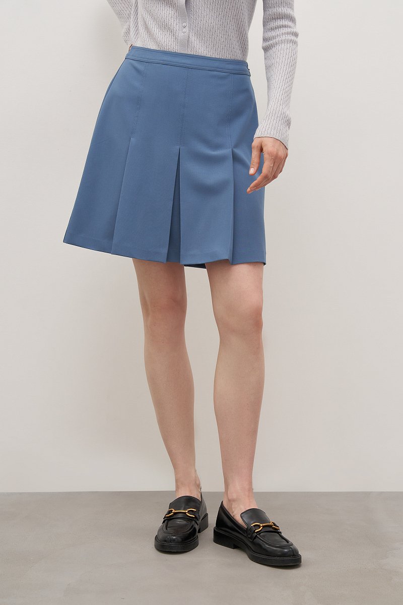 Женская юбка со складками из твила, Модель FAD110204, Фото №2
