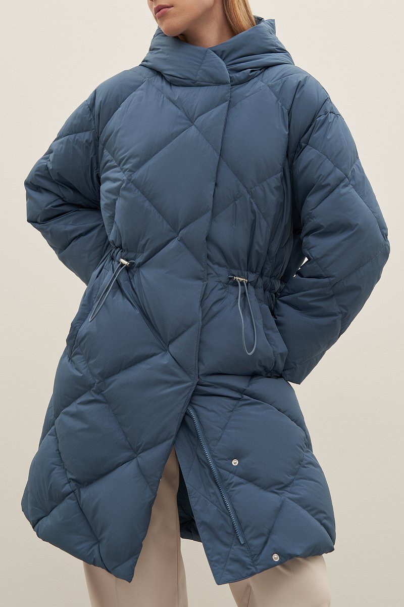 Пуховое пальто из водонепроницаемой ткани, Модель FAD11031, Фото №4