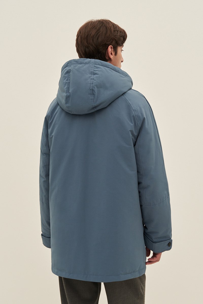 Пальто утепленное из хлопка с контрастной отделкой, Модель FAD21002, Фото №5