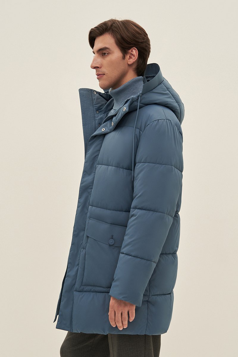 Мужское пальто с капюшоном, Модель FAD21069, Фото №4