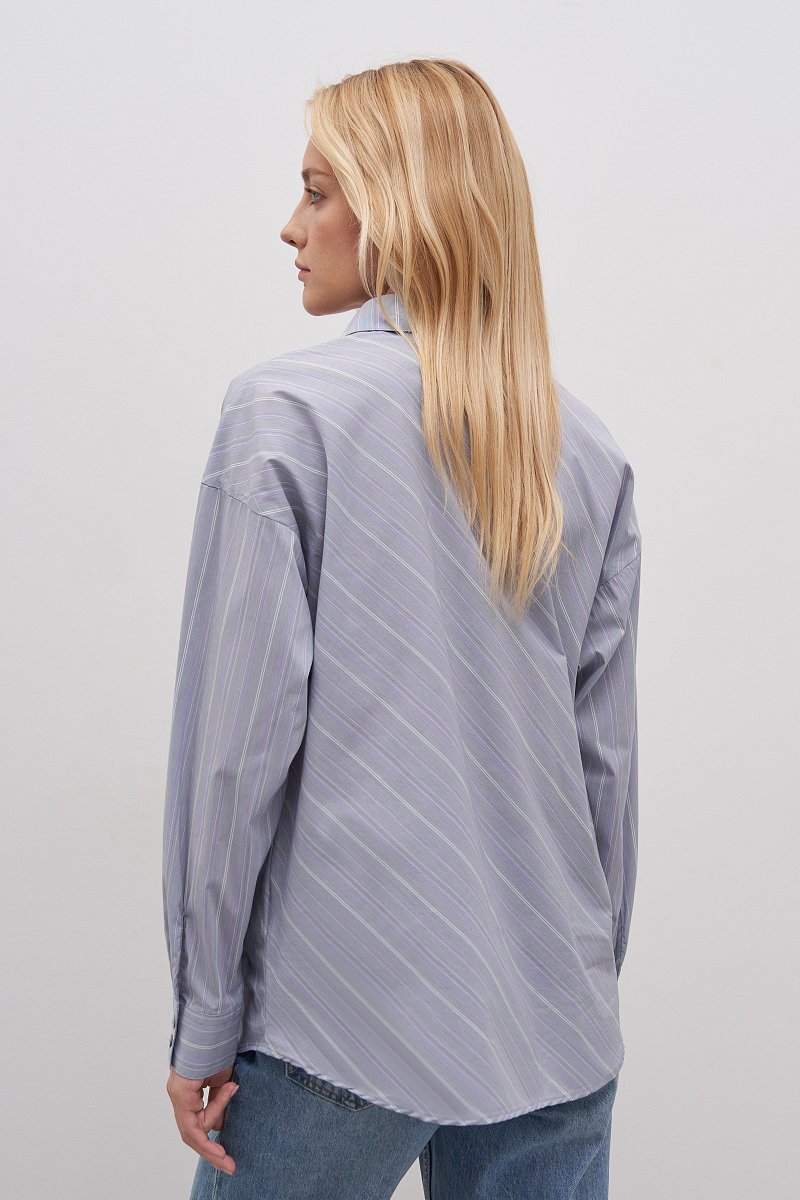 Рубашка из хлопка с отложным воротником, Модель FAD110171, Фото №5