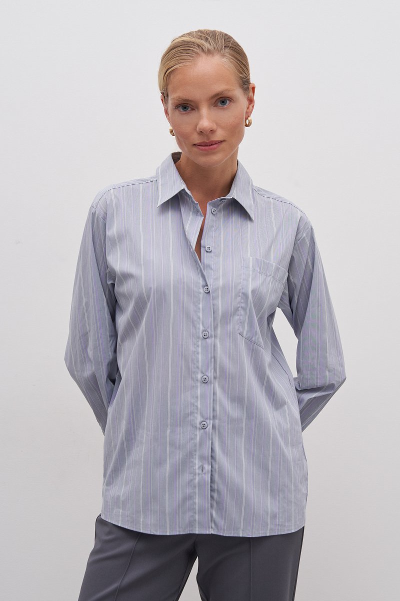 Блузка-рубашка с хлопком, Модель FAD110220, Фото №1