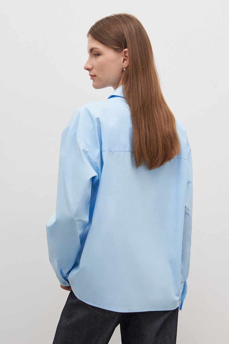 женская рубашка из хлопка с длинным рукавом, Модель FAD110155, Фото №5