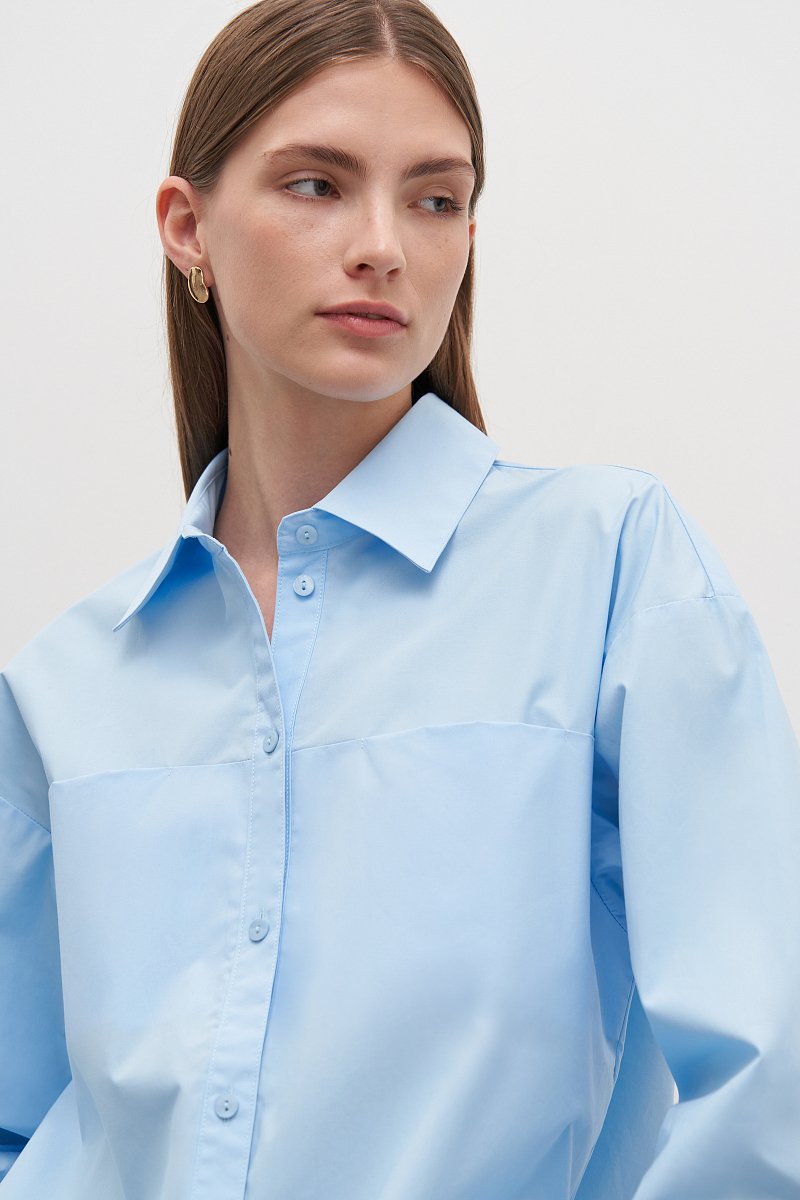женская рубашка из хлопка с длинным рукавом, Модель FAD110155, Фото №6