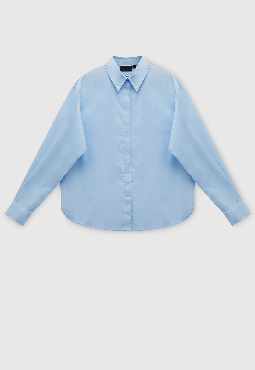 Рубашка из хлопка с отложным воротником, Модель FAD110219, Фото №7