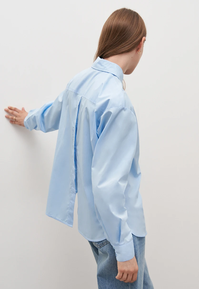 Рубашка из хлопка с отложным воротником, Модель FAD110219, Фото №5