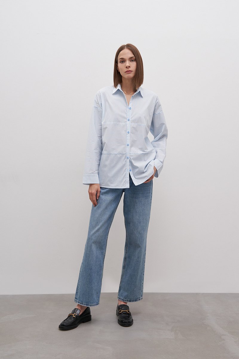 женская рубашка с добавлением хлопка, Модель FAD110108, Фото №2