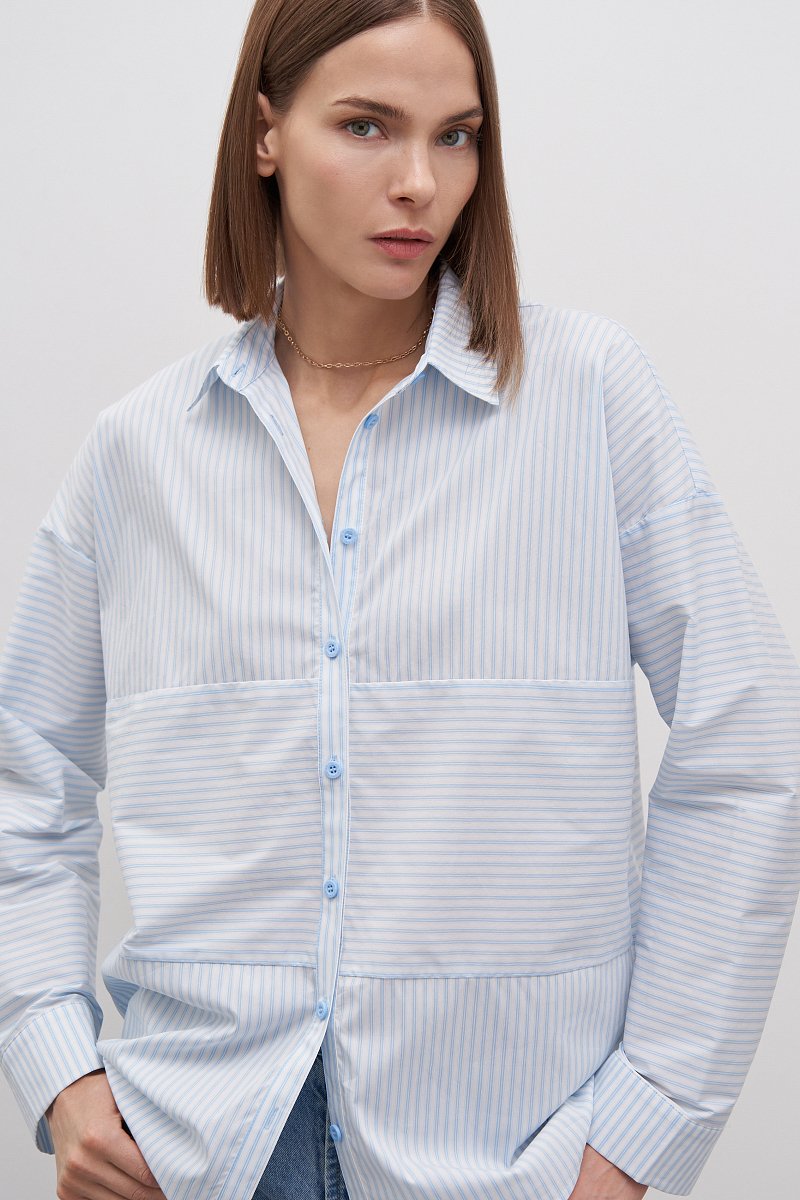 женская рубашка с добавлением хлопка, Модель FAD110108, Фото №3