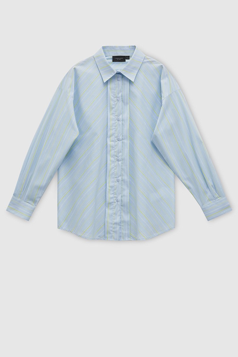 Рубашка из хлопка с отложным воротником, Модель FAD110171, Фото №7