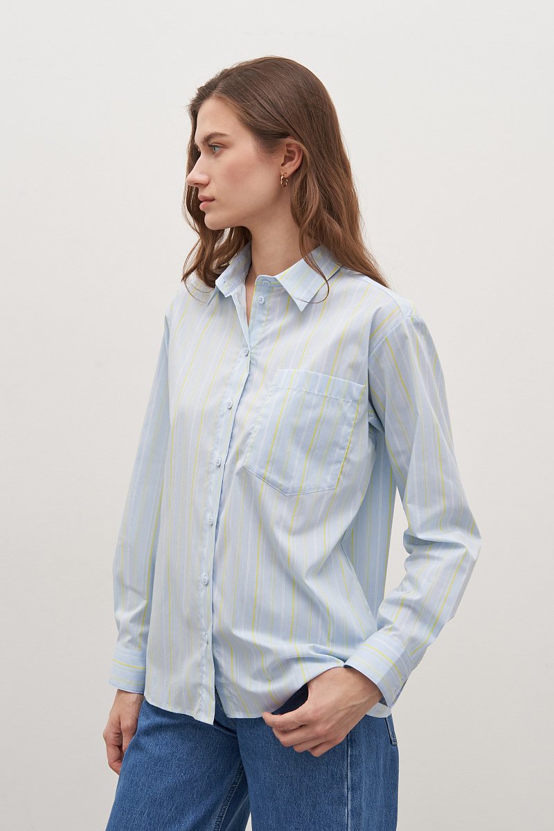 Блузка-рубашка с хлопком, Модель FAD110220, Фото №3