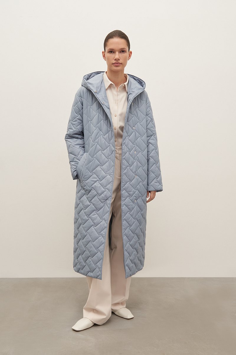 Пальто утепленное с поясом, Модель FAD11012, Фото №1