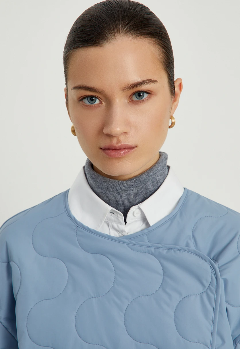 Куртка утепленная с V-образным вырезом, Модель FAD11042, Фото №6