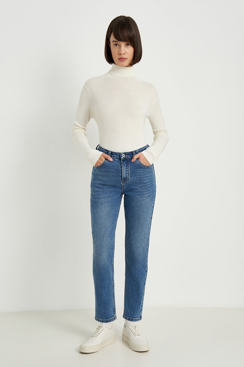 Женские джинсы slim fit с высокой посадкой, Модель FAD15003, Фото №3