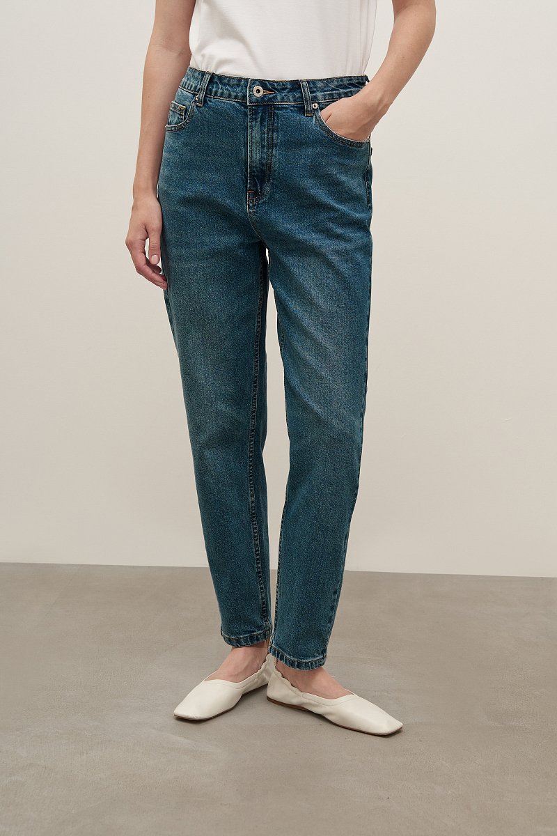 Женские джинсы slim fit с высокой посадкой, Модель FAD15003, Фото №3