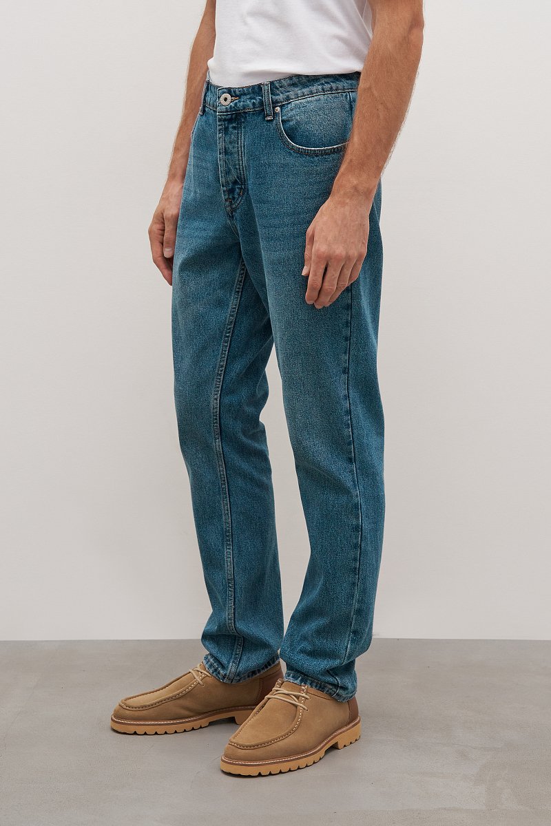Мужские джинсы straight fit на пуговицах, Модель FAD25002, Фото №4
