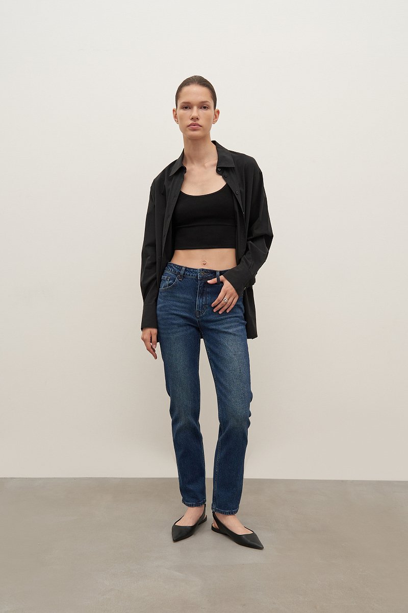 Женские джинсы slim fit со средней посадкой, Модель FAD15000, Фото №1
