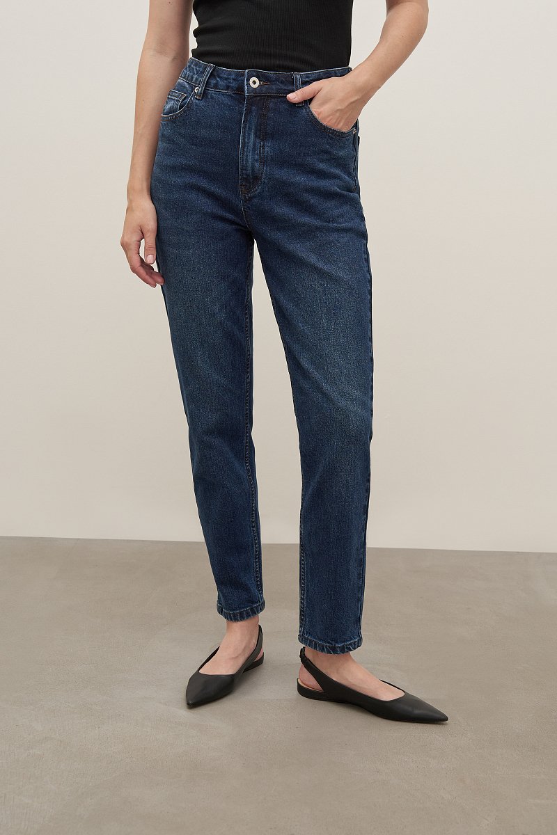 Женские джинсы slim fit с высокой посадкой, Модель FAD15003, Фото №2