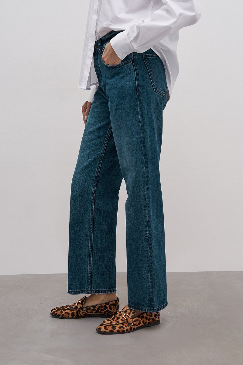 Женские джинсы straight fit со средней посадкой, Модель FAD15004, Фото №3