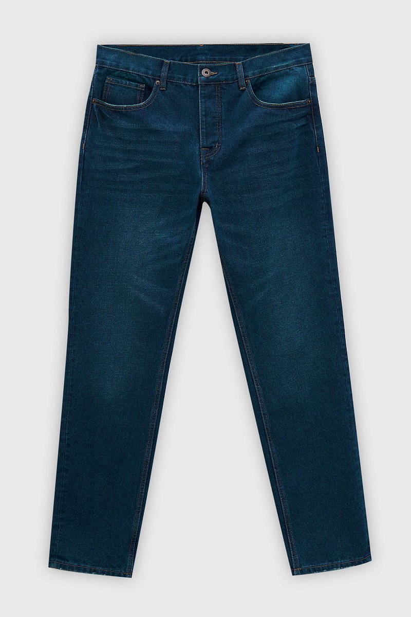 Прямые мужские джинсы slim fit из хлопка, Модель FAD25008, Фото №6