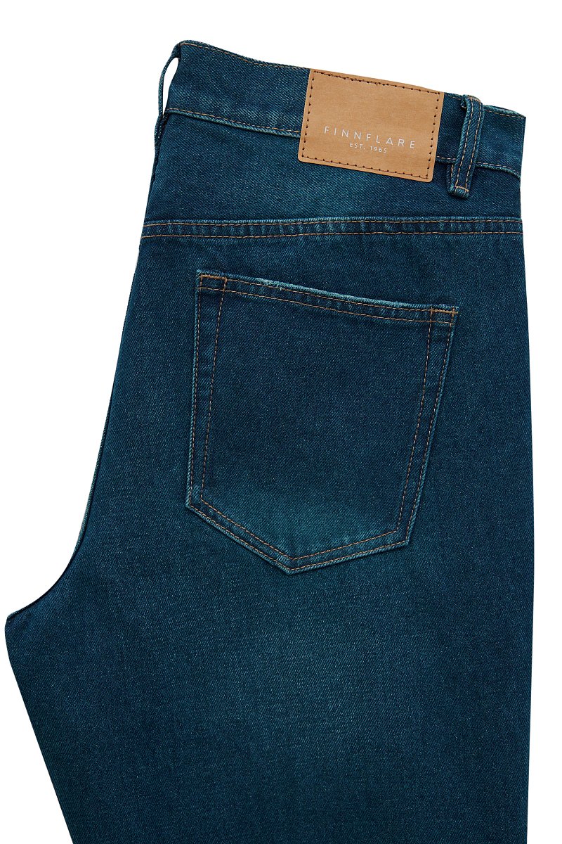 Прямые мужские джинсы slim fit из хлопка, Модель FAD25008, Фото №5
