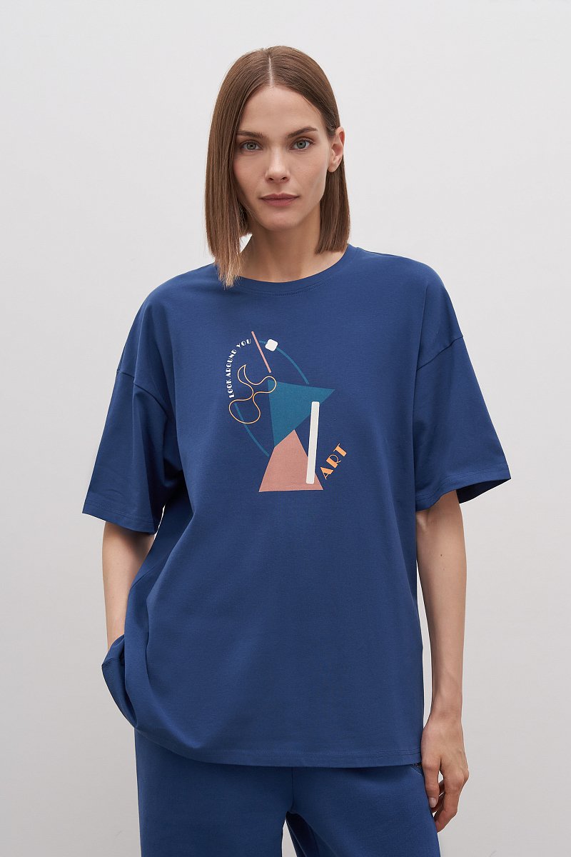 Женская футболка с принтом, Модель FAD110182, Фото №1