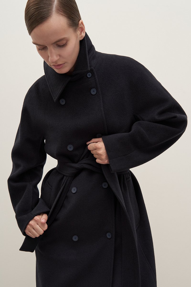 Пальто из шерсти и шелка, Модель FAD11048, Фото №3