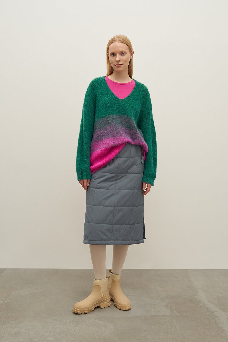 Прямая утепленная юбка, Модель FAD11072, Фото №1