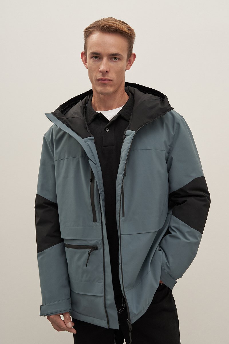 Куртка утепленная из водонепроницаемой ткани, Модель FAD21019, Фото №1