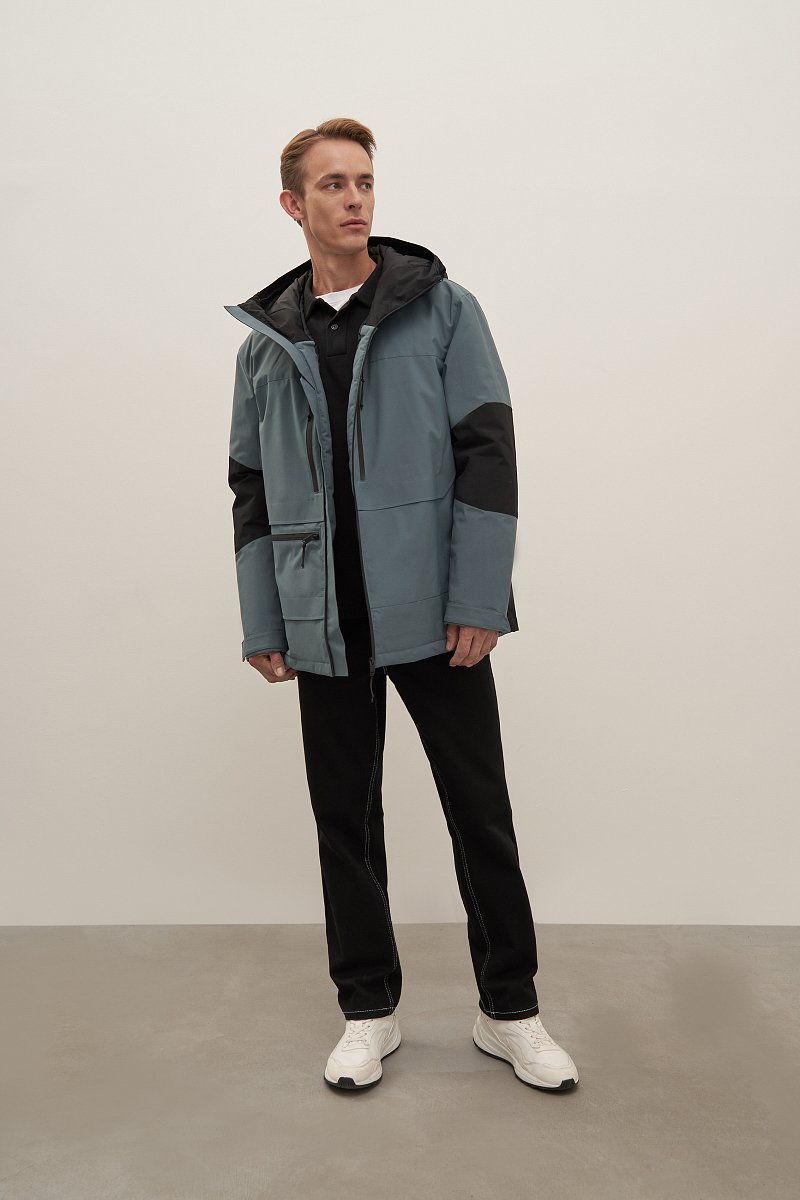 Куртка утепленная из водонепроницаемой ткани, Модель FAD21019, Фото №2