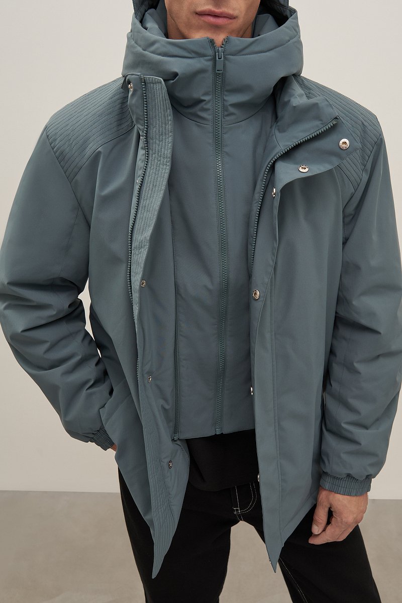 Куртка утепленная с отстегивающейся манишкой, Модель FAD21096, Фото №3