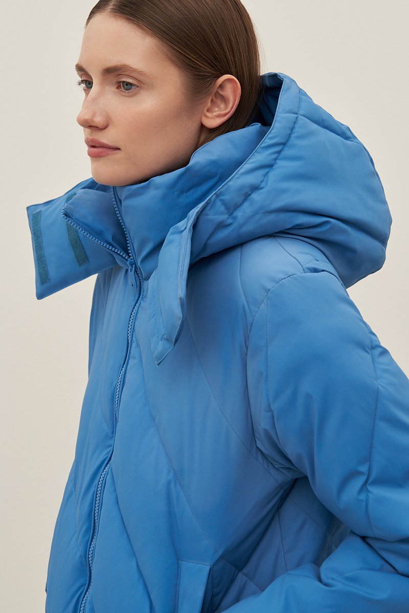 Удлиненная женская куртка с капюшоном, Модель FAD11066, Фото №7