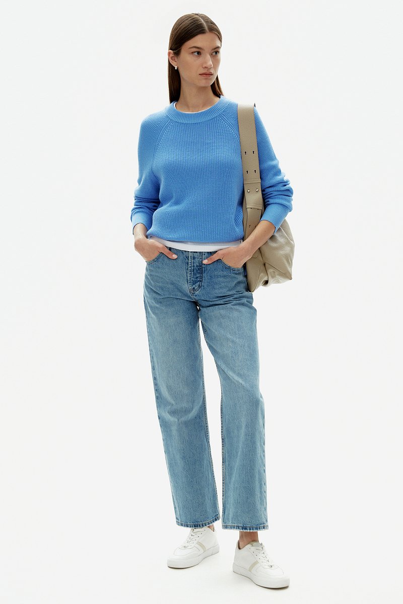 Трикотажный женский джемпер с длинным рукавом, Модель FAD11150, Фото №2