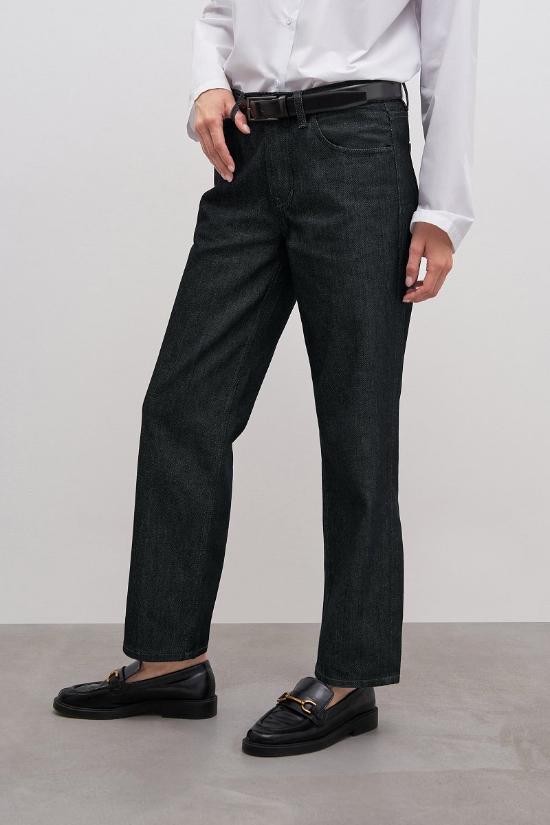Джинсы straight fit на средней посадке, Модель FAD15002, Фото №4