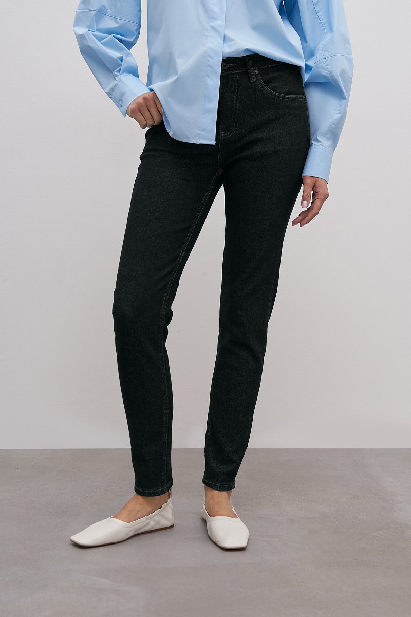 Женские джинсы skinny fit с высокой посадкой, Модель FAD15009, Фото №3