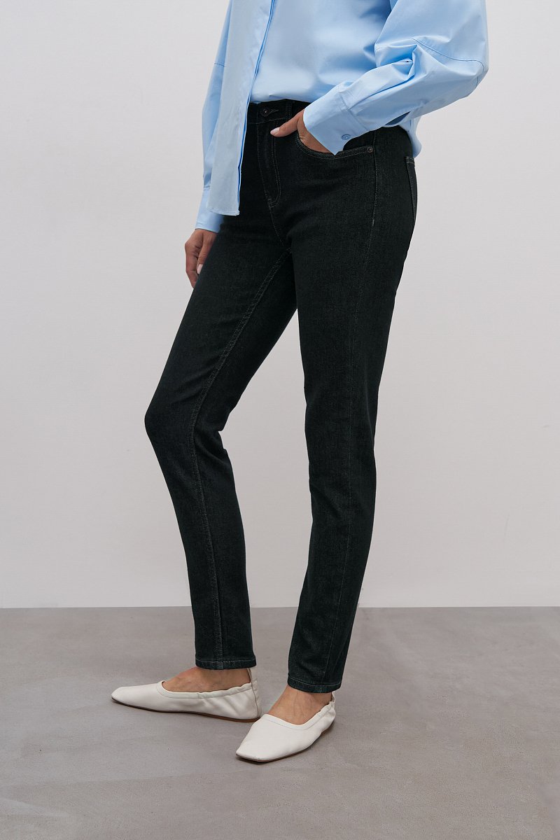 Женские джинсы skinny fit с высокой посадкой, Модель FAD15009, Фото №4