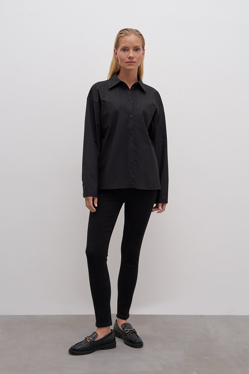 женская рубашка из хлопка с длинным рукавом, Модель FAD110155, Фото №2